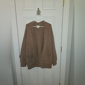 Cozy Brown Knit Cardigan